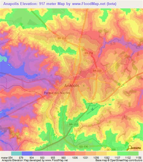 Elevation of Anapolis,Brazil Elevation Map, Topography, Contour