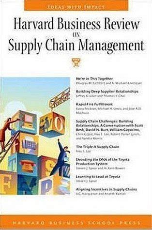 Harvard Business Review on Supply Chain Management by Harvard Business ...