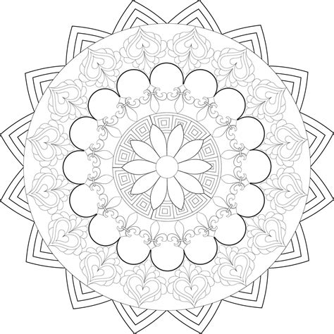 Mandala coloring pages 19862026 Vector Art at Vecteezy