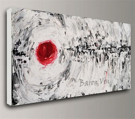 Red Black And White Abstract Paintings