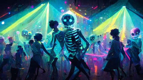 Skeleton Party by NanakoAC on DeviantArt