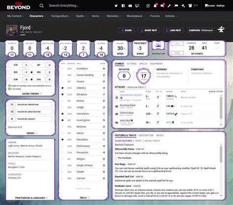 Character Sheet Revamp - Old Changelog - D&D Beyond