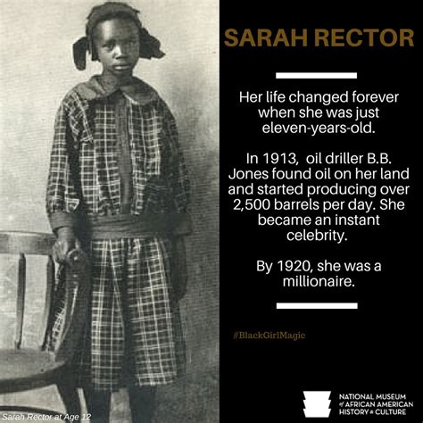 Sarah rector was born #otd in 1902, near twine, oklahoma. she was a millionaire by age 18. # ...