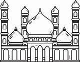 Masjid Coloring Page Kareem Mosque Crescent Bubakids  Vrogueco sketch template