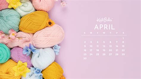 Free Downloadable April 2023 Calendar - The Knit Picks Staff Knitting Blog