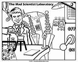 Mad Scientist Coloring Page Pages sketch template