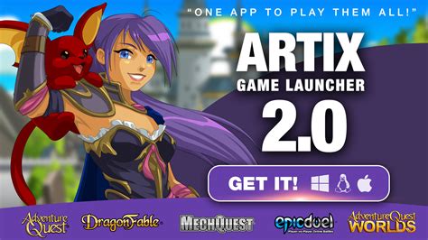 Artix Launcher 2.0 now available! - Adventure Quest 3D, Cross Platform MMORPG