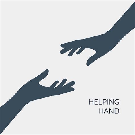 Premium Vector | Helping hand concept Gesture sign of help and hope Two hands taking each other