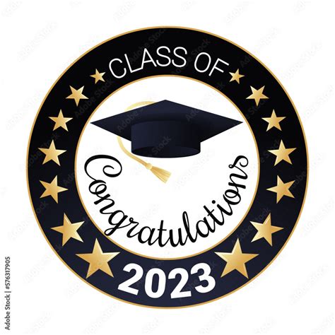 Class of 2023. Congratulations graduates logo design. Graduation design template for badge ...