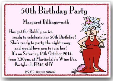 Funny 50th Birthday Invitation Wording | Dolanpedia