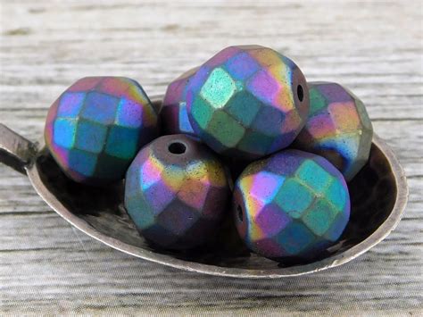 Hematite Beads Metallic Beads Faceted Beads Round Beads - Etsy