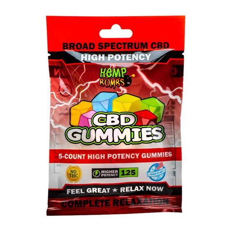 5-Count High-Potency CBD Gummies | Hemp Bombs