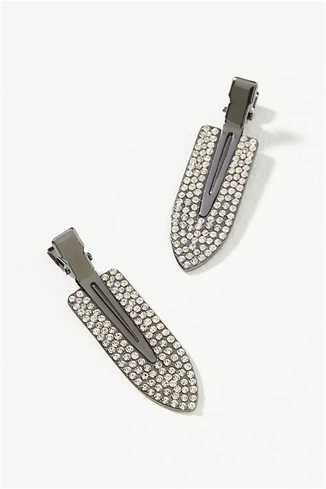 KITSCH Rhinestone Hair Clips, Set of 2 | Anthropologie