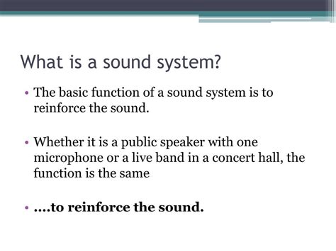 PPT - Sound Systems PowerPoint Presentation, free download - ID:5359661