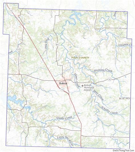 Map of Polk County, Missouri