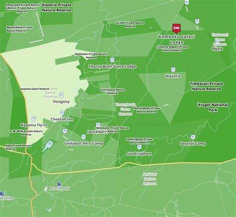 Map for Kambaku Safari Lodge -Timbavati Private Nature Reserve