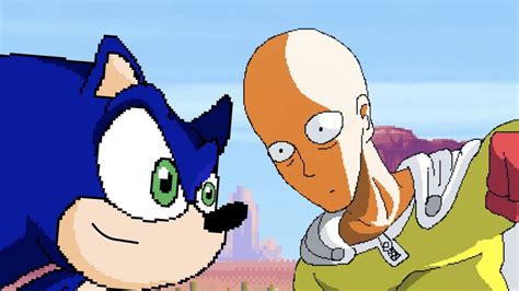 Saitama vs Sonic! (Sonic The Hedgehog vs One Punch Man Animation) - YouTube