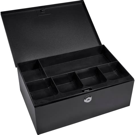 Cash Box and Six Compartment Tray with Key Lock – Barska