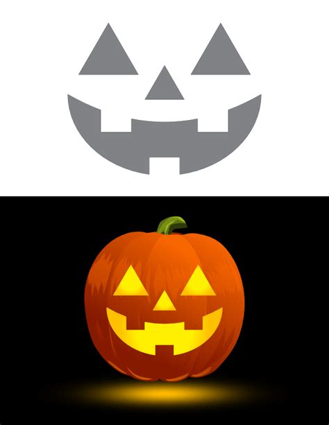 Printable Jack-o'-lantern Face Pumpkin Stencil