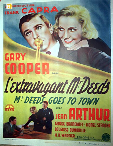 "MR. DEEDS GEHT IN DIE STADT" MOVIE POSTER - "MISTER DEEDS GOES TO TOWN" MOVIE POSTER