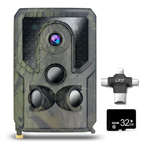 12MP 1080P Trail and Game Camera Motion Activated Camera Outdoor Wildlife Infrared Night Vision ...