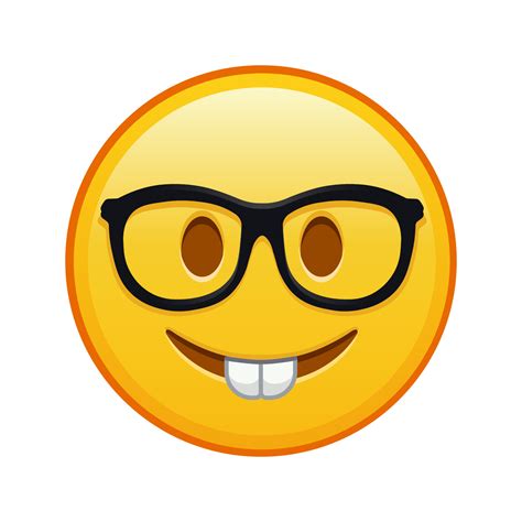 Nerd face Large size of yellow emoji smile 15577181 Vector Art at Vecteezy