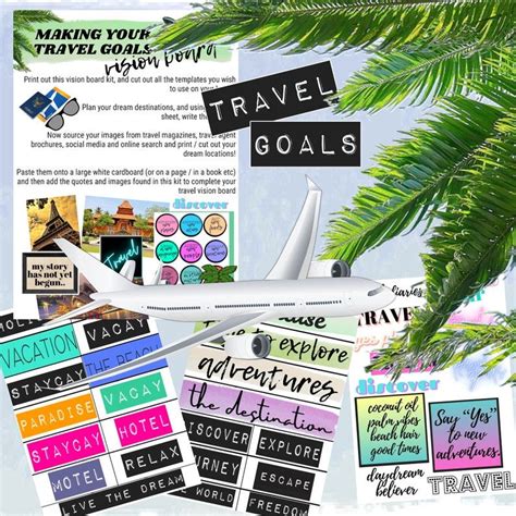 Pin on TRAVEL VISION BOARD PRINTABLE KIT WITH QUOTES etc