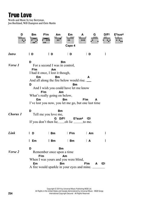 True Love Guitar Chords