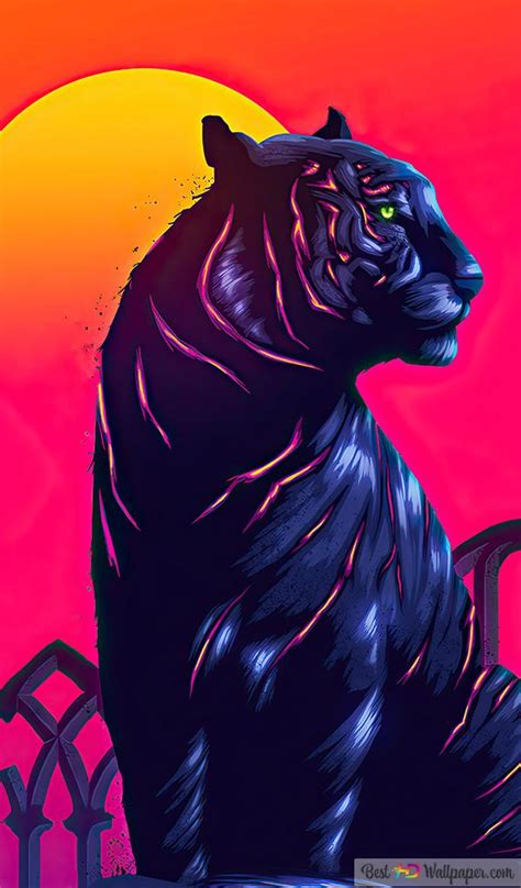 Tiger Digital Art 4K wallpaper download