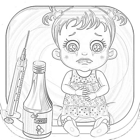 Baby Hazel Crying Coloring Page - Free Printable Coloring Pages for Kids