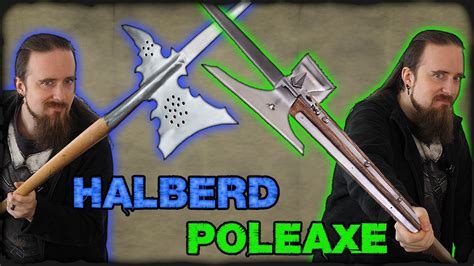 Polearms! Knightly Pollaxe & Halberd: Differences & Use - YouTube