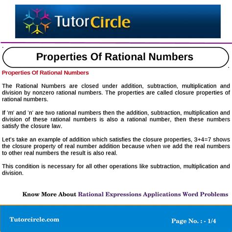 Properties Of Rational Numbers by tutorcircle team - Issuu