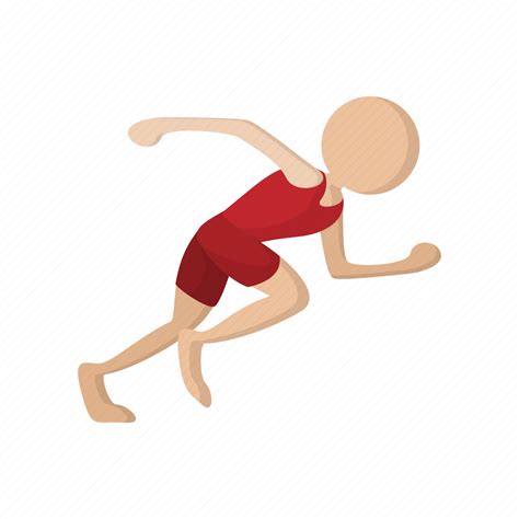 Athlete, athletic, cartoon, run, runner, sport, training icon ...