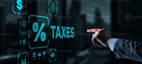 Concept of taxes paid by individuals and corporations such as VAT, income tax and property tax ...