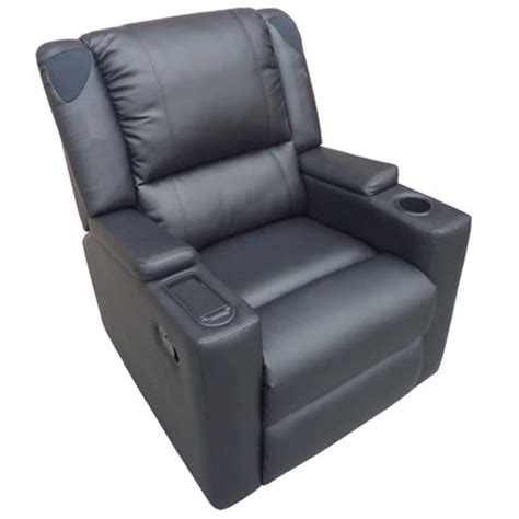 Recliner Chair: Leather Recliner Chair With Cup Holder