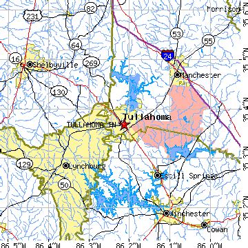 Tullahoma, Tennessee (TN) ~ population data, races, housing & economy