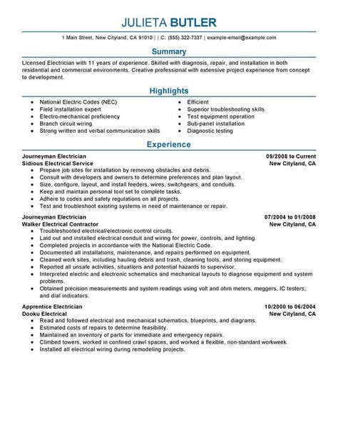 Best Journeyman Electrician Resume Examples For 2023 | LiveCareer