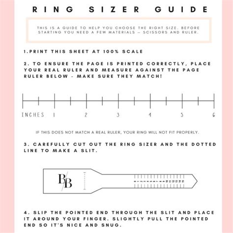 Free Printable Ring Sizer Find Your Ring Size Paper Ring - Etsy