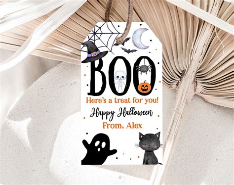 Halloween Boo Favor Tags Halloween Gift Tags Costume Party - Etsy