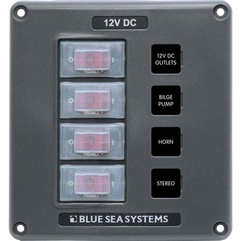 Shop for Water Resistant Circuit Breaker Switch Panel, Gray 4 Positions