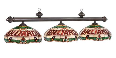 Stained Glass Tiffany Style 3 Shade Pool Table Light | Billiard lights ...