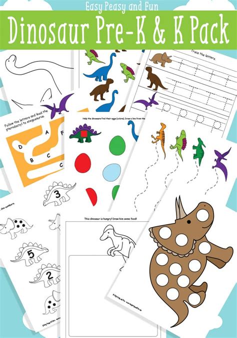 Dinosaur Printables for Preschool - Easy Peasy and Fun