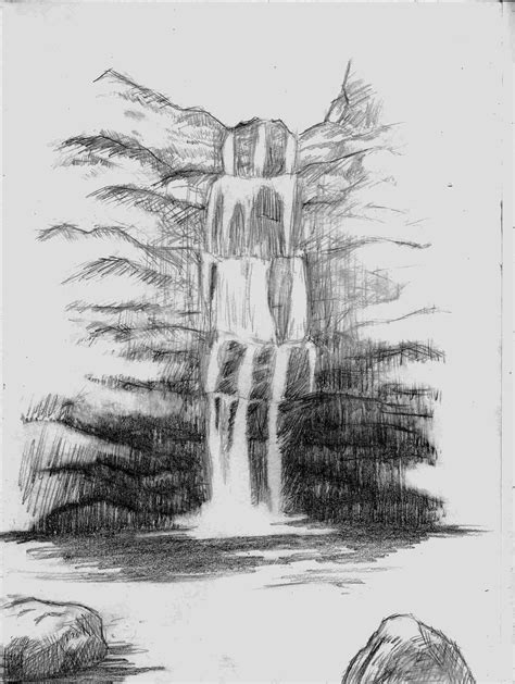 Easy Waterfall Drawing at PaintingValley.com | Explore collection of ...