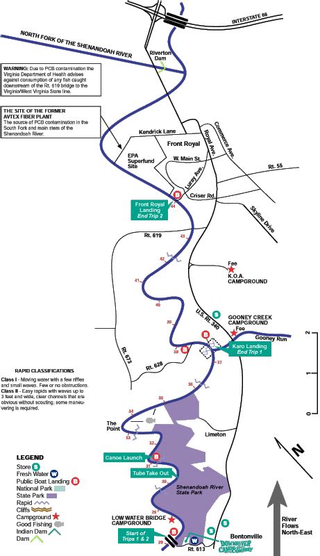 Maps of the Shenandoah River - Downriver Canoe Company