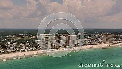 Aerial View of the Panama City Beach USA Stock Video - Video of horizon ...