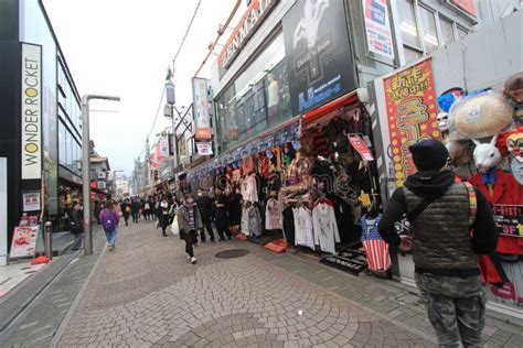 Street view in Tokyo editorial stock image. Image of female - 85702469