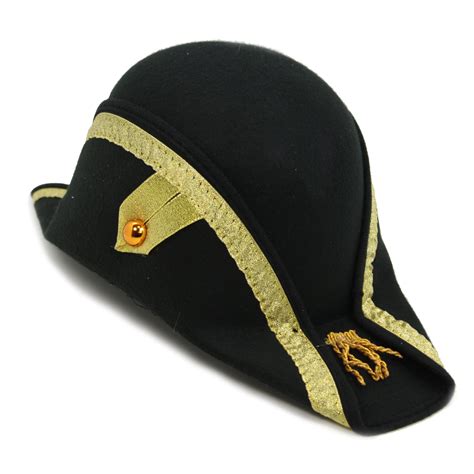 Napoleon Bonaparte French General Military Bicorn Costume Hat Black | eBay