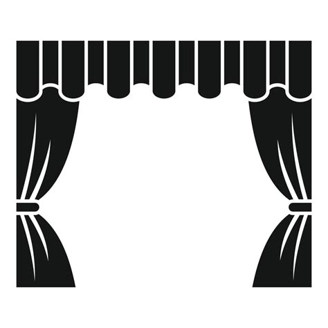 Theater curtain icon simple vector. Opera stage 14648699 Vector Art at Vecteezy