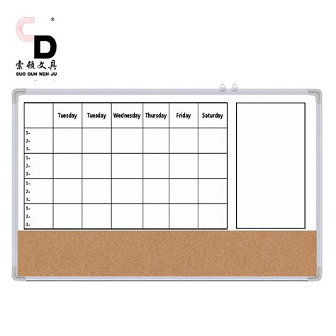 Weekly Monthly Planner Whiteboard Calendar Planner Dry Erase Board For ...