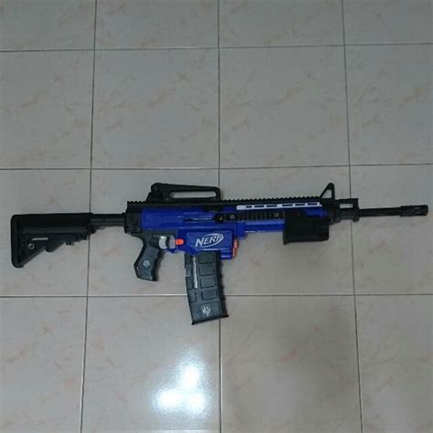 Nerf M4 / M16 Retaliator Mod, Hobbies & Toys, Toys & Games on Carousell